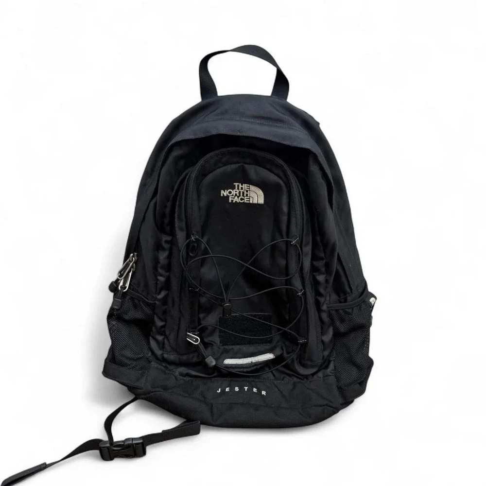 The North Face Jester Backpack Black Classic Utility Hiking Camping Hard Shell